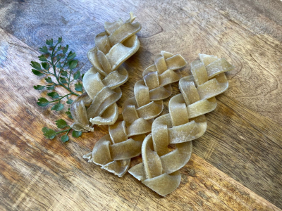 Büffelhaut Zöpfe 4 Stück - ca. 100 g