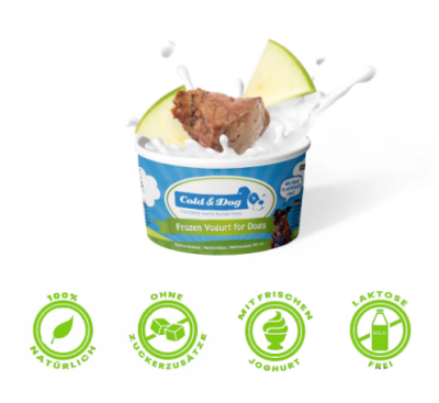 Cold & Dog Hundeeis Hähnchenleber mit Apfel 90ml