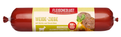 Fleischeslust Weide Ziege mit Kürbis und