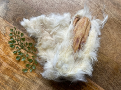 Kaninchen-Haut mit Fell 100 g