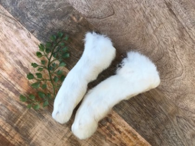 Kaninchenläufe mit Fell
