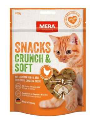Mera Cat Crunch & Soft - Huhn & Käse 200 g