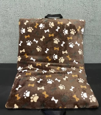 Reiseliege, braun mit Pfoten & Knochen