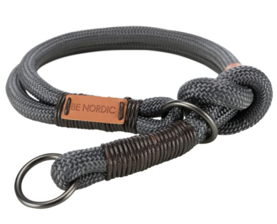 Trixie BE NORDIC Zug-Stopp Halsband dunkelgrau/braun