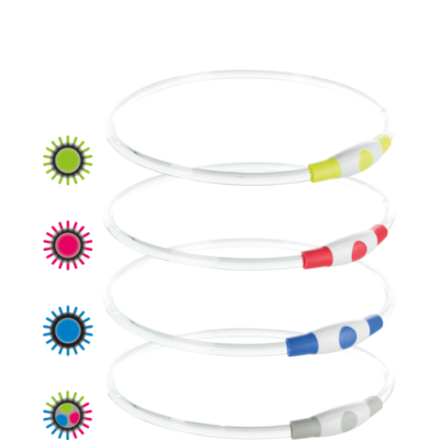 Trixie Leuchthalsband transparent S -M