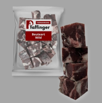 v BARF Wildfleisch in Würfel 1 kg