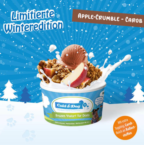 Cold & Dog Hundeeis Apple Crumble mit Carob / 90 ml 