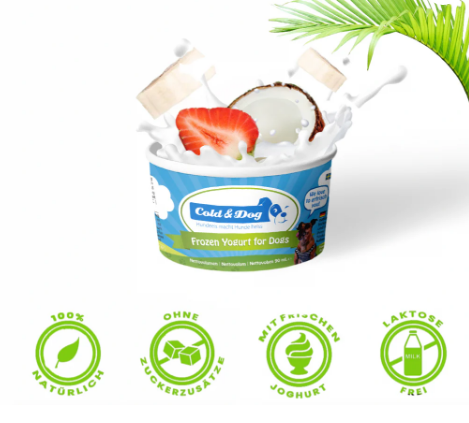 Cold & Dog Hundeeis Kokos mit Erdbeere 90ml Cold & Dog Hundeeis Kokos mit Erdbeere 90ml