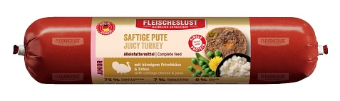 Fleischeslust Junior Saftige Pute 800 g mit körnigem Frischkäse und Erbse