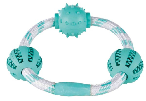Trixie Denta Fun Seilring mit Bällen