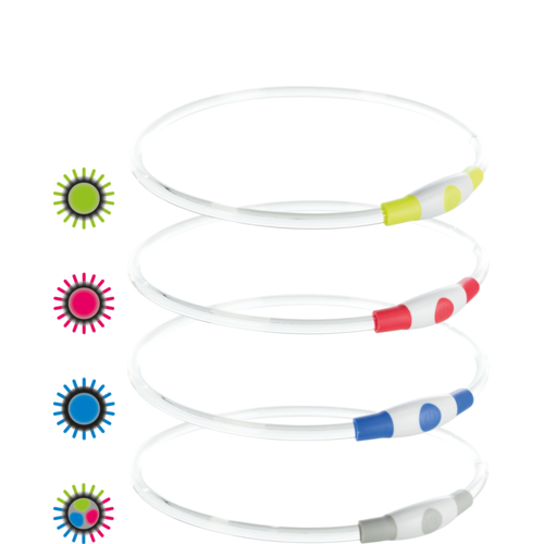 Trixie Leuchthalsband transparent S -M