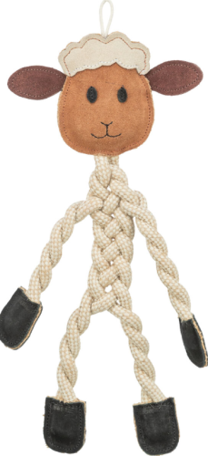 Trixie Schaf Tau und Leder 42 cm Trixie Schaf Tau und Leder 42 cm