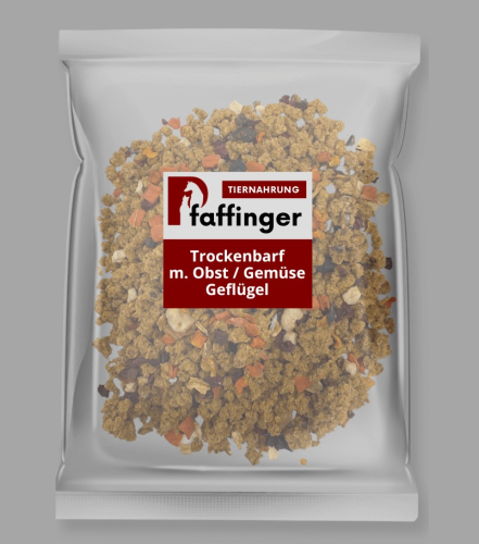 Trockenbarf Geflügelfleisch mit Obst und Gemüse 1 kg Trockenbarf Geflügelfleisch mit Obst und Gemüse 1 kg